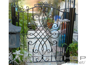 の門扉 アプローチ ルナ EL型 片開き 吊元門柱使用 施工例