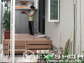 のウッドデッキ リウッドデッキII ワイド 単体 ＋床下囲い一式 施工例