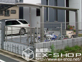 のサイクルポート・駐輪場 カーブポートシグマIII ミニ　積雪〜20cm対応 施工例