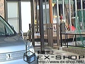 の門扉 エクスライン門扉12型 両開き親子 柱使用 施工例