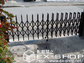 のカーゲート アルシャインM型 Aタイプ ノンレール 片開き 施工例