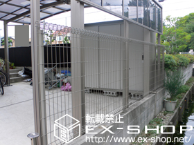 のフェンス・柵 ハイグリッドフェンス11型 フリーポールタイプ 施工例