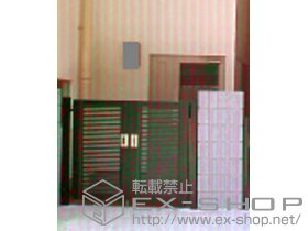 の門扉 シャレオR1型 両開き 門柱使用 施工例