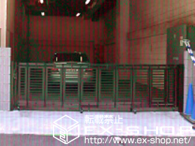 のカーゲート シャレオ伸縮1型 ノンレール 片開き 施工例