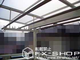 のバルコニー・ベランダ屋根 ライザーテラス?F型 屋根タイプ 単体 積雪〜20cm対応 施工例