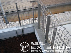 のフェンス・柵 イーネットフェンス1F型 自由柱タイプ 施工例