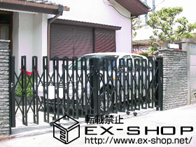 のカーゲート ニューエクジスXA型 両開き　キャスター式 施工例