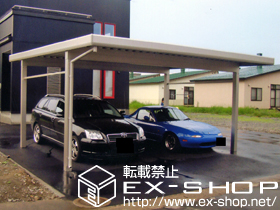 のカーポート ジーポートneo Aタイプ 2台用 積雪〜100cm対応 施工例