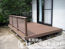 のウッドデッキ リコステージ? 単体＋フラットラチスパネル（密目） 施工例