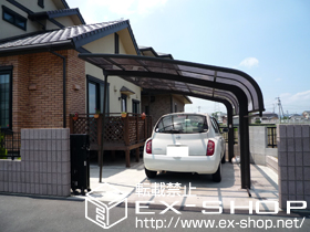 のカーポート テールポートシグマIII 積雪〜20cm対応＋着脱式サポート 標準×2 施工例