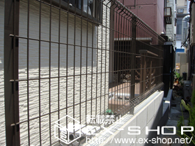 のフェンス・柵 ハイグリッドフェンスN8型 フリーポールタイプ 施工例