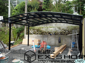 のカーポート カーブポートシグマIII   ワイド　積雪〜20cm対応 施工例