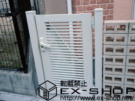 の門扉 プリレオR1型　片開き　柱仕様 施工例