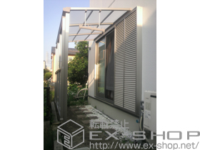 のテラス屋根 ライザーテラスII  F型 テラスタイプ 単体　積雪〜20cm対応＋前面スクリーン2段 施工例