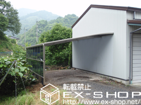 のカーポート ルーフポートシグマIII 積雪〜20cm対応+サイドパネル　ロング柱仕様　2段 H800+800 施工例