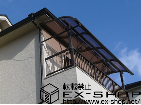 のバルコニー・ベランダ屋根 ライザーテラス? R型 屋根タイプ 単体 積雪〜20cm対応 施工例