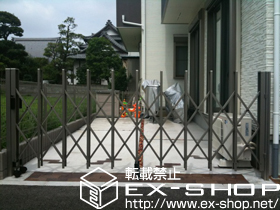 のカーゲート トリップゲート PA型 ノンレール 片開き 施工例