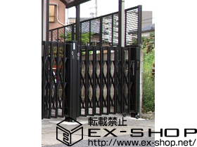 のカーゲート アルシャインM型 Aタイプ ノンレール 片開き 施工例