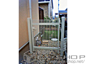 の門扉 ハイ千峰 片開き 柱使用 施工例