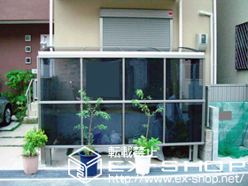 のサイクルポート・駐輪場 カーブパークシグマIII（1面囲い） 積雪〜30cm対応 施工例