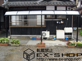 のテラス屋根 ライザーテラスII  R型 テラスタイプ　連棟 積雪〜20cm対応 施工例