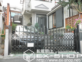 のカーゲート トリップゲート ペットガード型 ノンレール 片開き 施工例