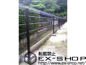 のフェンス・柵 イーネットフェンス1F型 自由柱タイプ 施工例