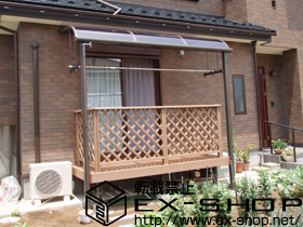 のテラス屋根 ライザーテラスII R型 テラスタイプ 単体 積雪〜20cm対応 施工例