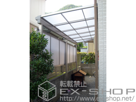 のテラス屋根 ライザーテラスII F型 テラスタイプ 単体　積雪〜20cm対応＋前面スクリーン 1段 施工例