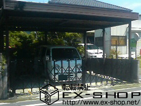 のカーゲート トリップゲート PA型 ノンレール 両開き 施工例