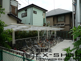 のカーポート カーブポートシグマIII ミニ 縦連棟 積雪〜20cm対応 施工例