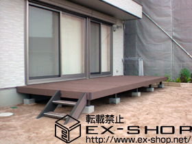 のウッドデッキ リコステージII 連棟 施工例