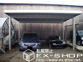 のカーポート ジーポートneo Aタイプ 2台用　積雪〜100cm対応 施工例