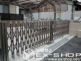 のカーゲート アルシャイン M型 Aタイプ ノンレール 両開き 施工例