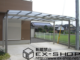 のカーポート エックスルーフ ワイド　積雪〜20cm対応 施工例
