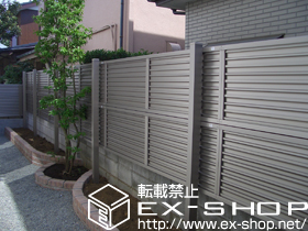 のフェンス・柵 プリレオR9型フェンス 多段柱施工 施工例