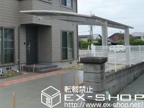 のカーポート プレシオスポート 積雪〜20cm対応+着脱式サポート（2本入り） 施工例