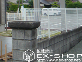 のフェンス・柵 イーネットフェンス 1F型 自由柱タイプ 施工例