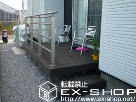 のウッドデッキ リウッドデッキII 単体+独立式リウッドステップ 施工例