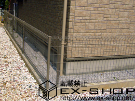 のフェンス・柵 イーネットフェンス1F型 自由柱タイプ 施工例