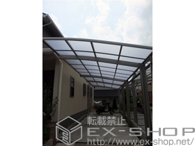 のカーポート カーブポートシグマIII 縦連棟 積雪〜20cm対応＋収納式　物干し 施工例