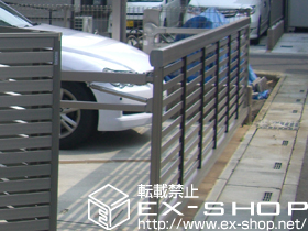 のカーゲート ワイドオーバードアRライフモダンY型 電動式 施工例