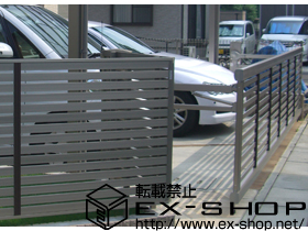 の門扉 プリレオR3型 片開き 柱使用 施工例