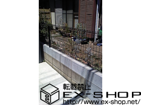 のフェンス・柵 イーネットフェンス1F型 自由柱タイプ 施工例