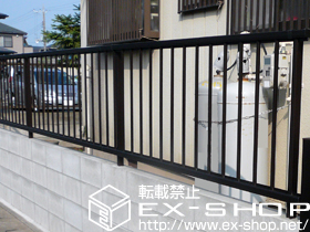 のフェンス・柵 レスティナフェンス21型 自由柱施工 施工例