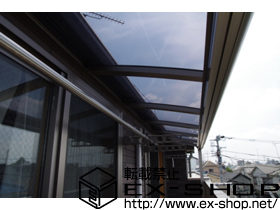 のバルコニー・ベランダ屋根 パワーアルファ L型 屋根タイプ 単体　積雪〜30cm対応 施工例