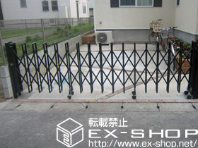 のカーゲート レイオス4型 ノンレール 片開き 施工例