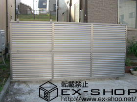 のフェンス・柵 シャレオR1型フェンス アルミ多段柱施工 施工例