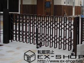 のカーゲート レイオス2型 ノンレール 片開き 施工例