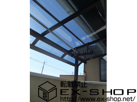 のバルコニー・ベランダ屋根 プレシオステラス R型 屋根タイプ 単体 積雪〜20cm対応+吊り下げ物干し 施工例